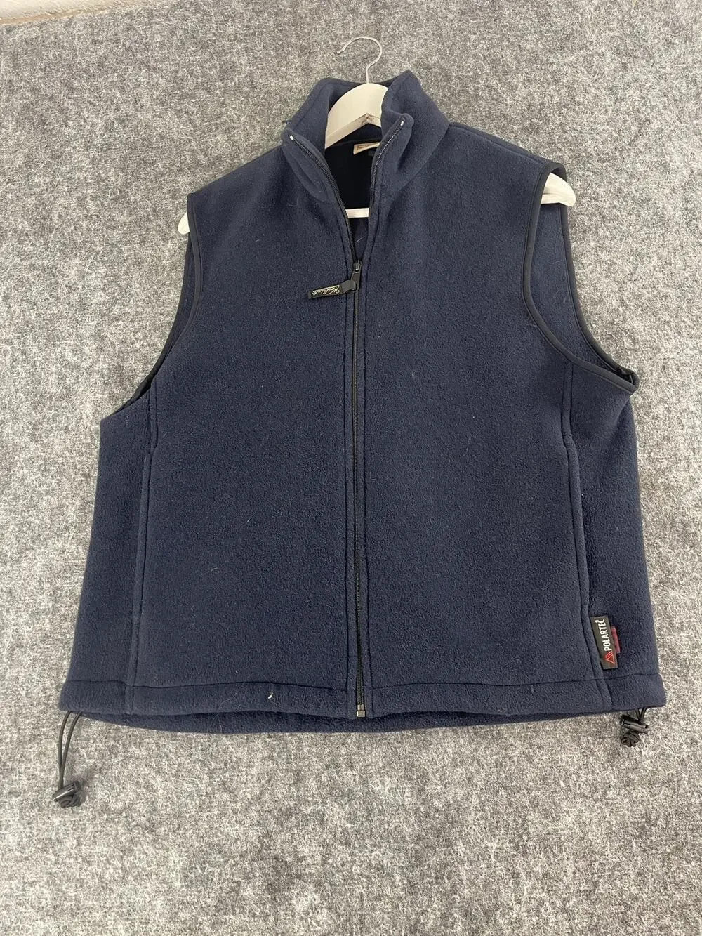 Woolrich Vest Mens Medium Blue Fleece Polartec Sleeveless Sweater Jacket N233